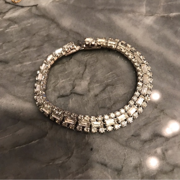 Vanna White Crystal Rhinestone Necklace And Bracelet Set Estate Vintage. - Picture 3 of 11